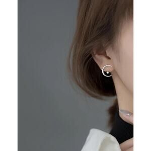 Silver Moon Star Luna Themed Cubic Zircon Decor Earring Jackets, Gold Option